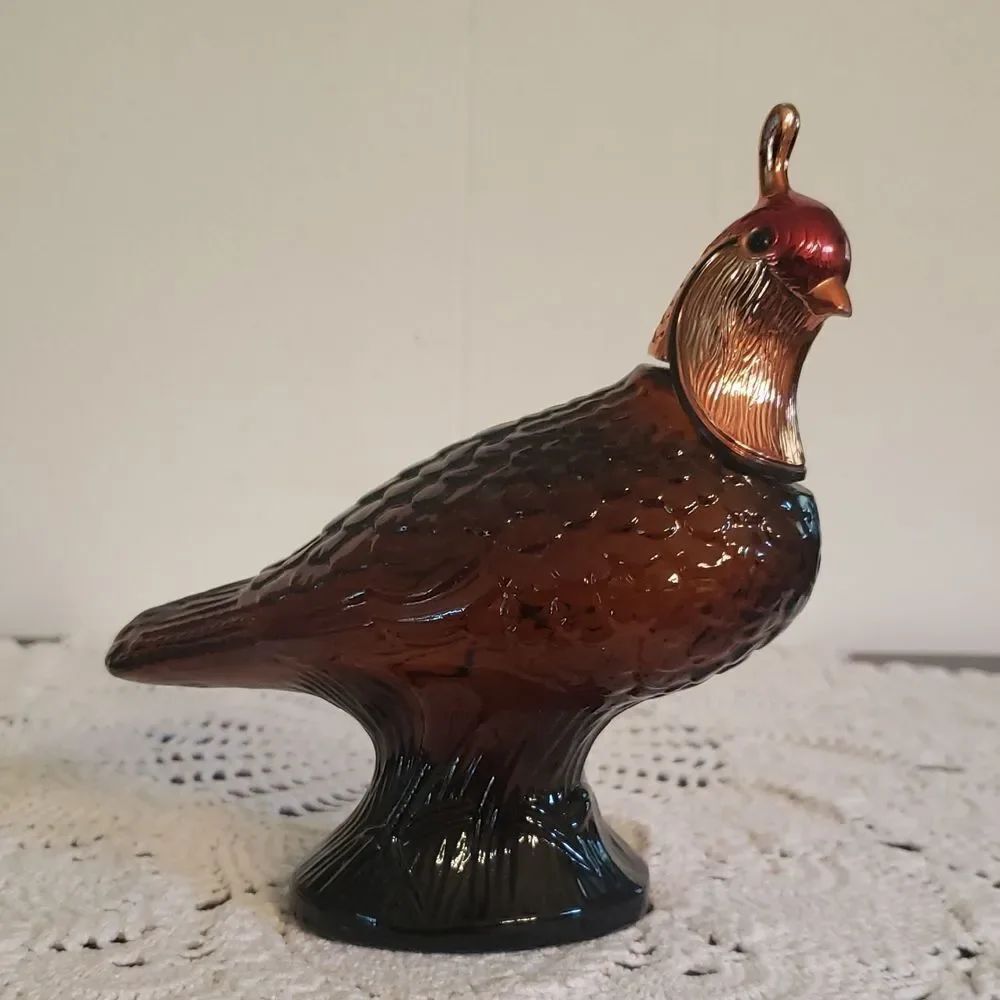 Vintage Avon Quail Glass Decanter